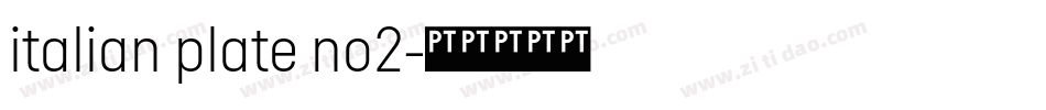 italian plate no2字体转换